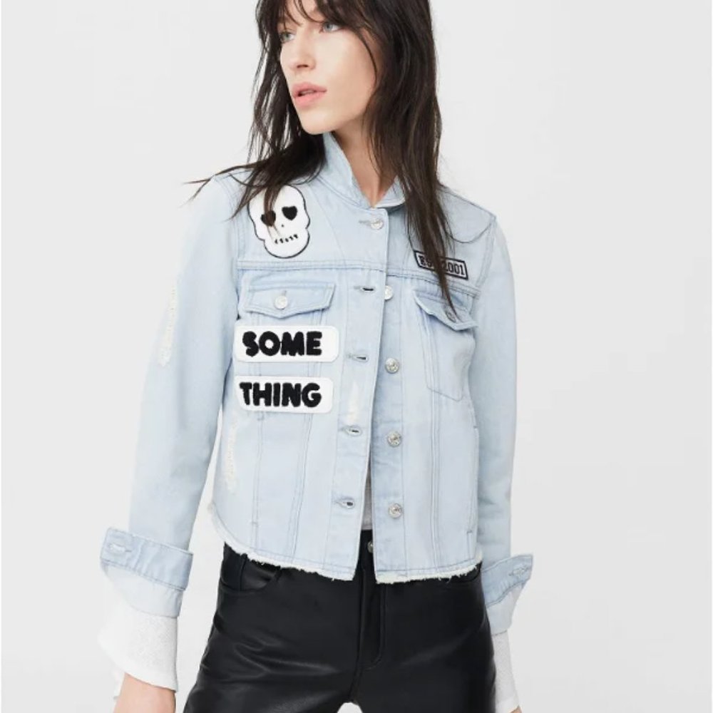 Mango Patches Denim Jacket